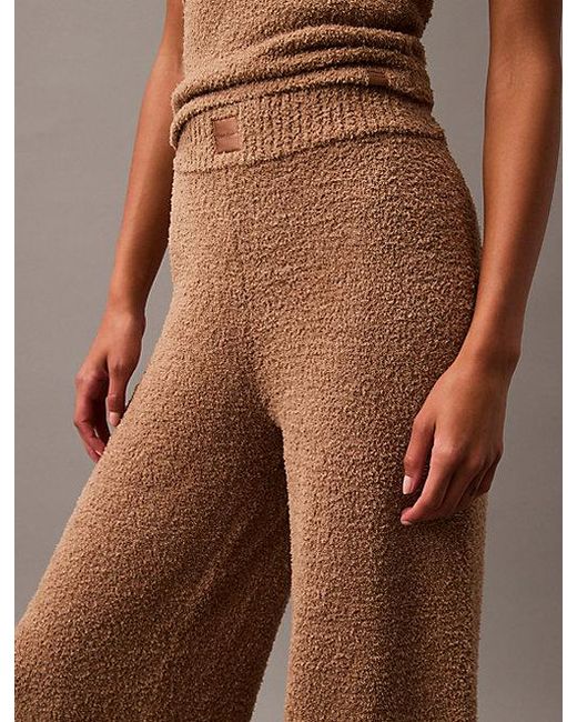 Calvin Klein Brown Plush Knit Lounge Joggers