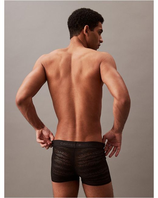 Calvin Klein Black Sculpt Lace Low Rise Trunk for men