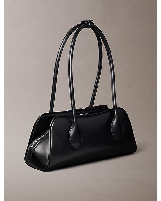 Calvin Klein Black Emblem Logo Shoulder Bag