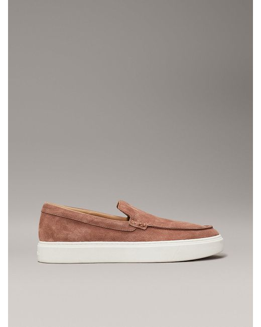 Mocassins Hybrides En Daim Calvin Klein pour homme en coloris Gray