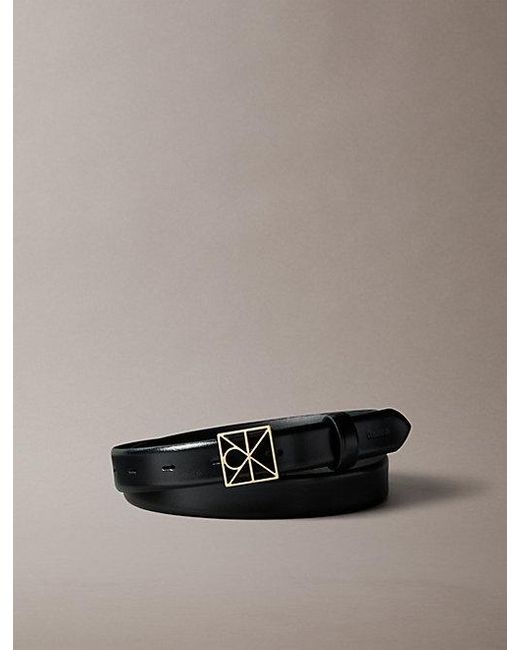 Calvin Klein Multicolor Full Grain Leather Emblem Logo Belt
