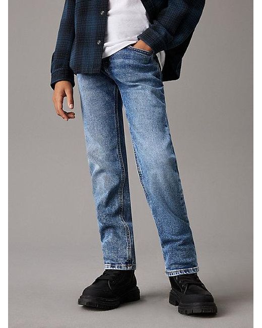 Calvin Klein Blue Jeans Mid Rise Straight Jeans for men