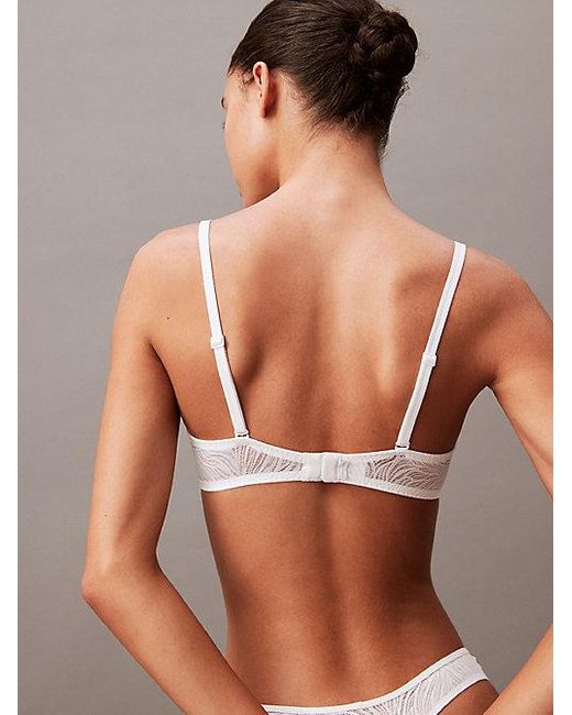 Calvin Klein White Demi T-Shirt Bra Sheer Marquisette