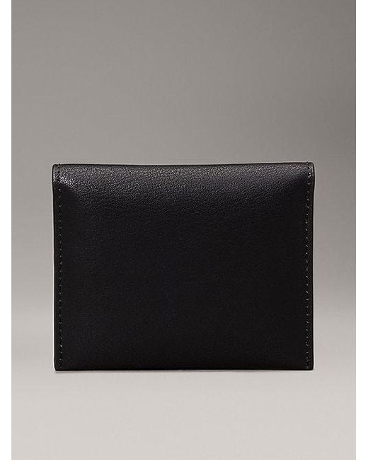 Calvin Klein Black Schmales Rfid-Portemonnaie Aus Leder