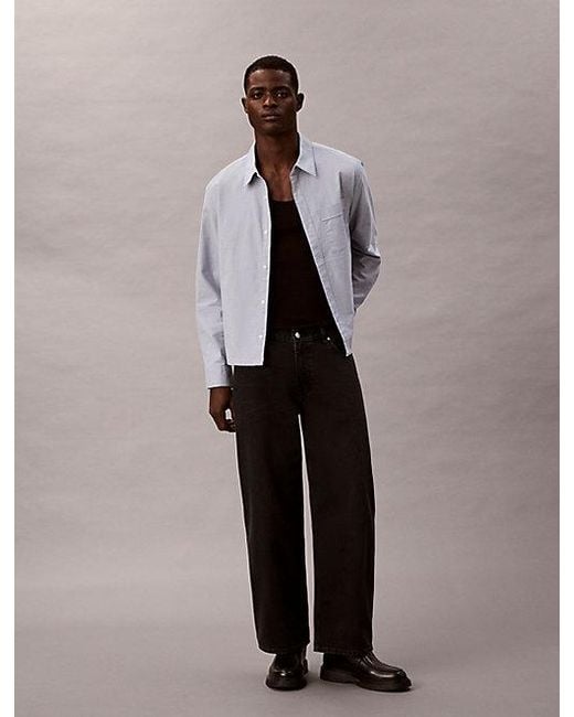 Calvin Klein Black Jeans Barrel Fit Jeans for men