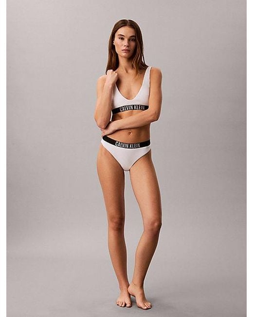 Calvin Klein White Bikini Bottoms Intense Power