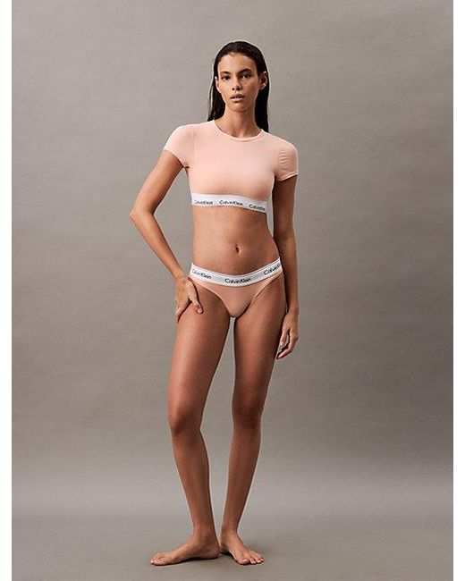 Calvin Klein T-Shirt Bralette in het Pink