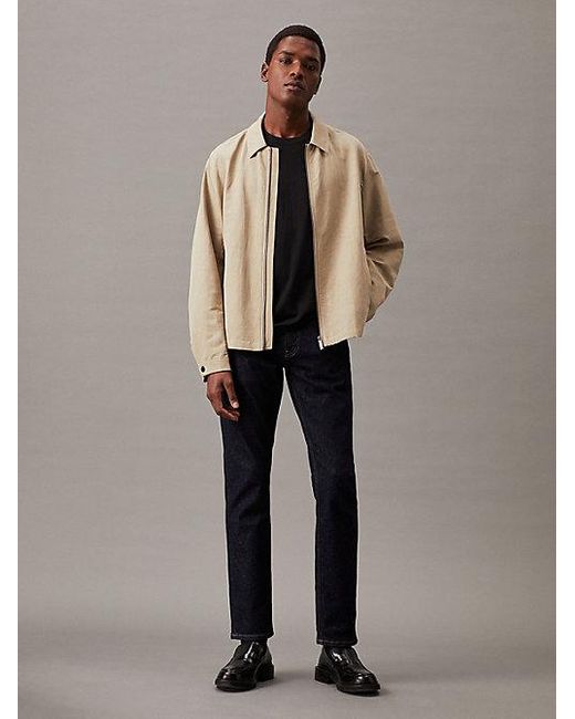 Chaqueta de lino y lyocell Calvin Klein de hombre de color Gray