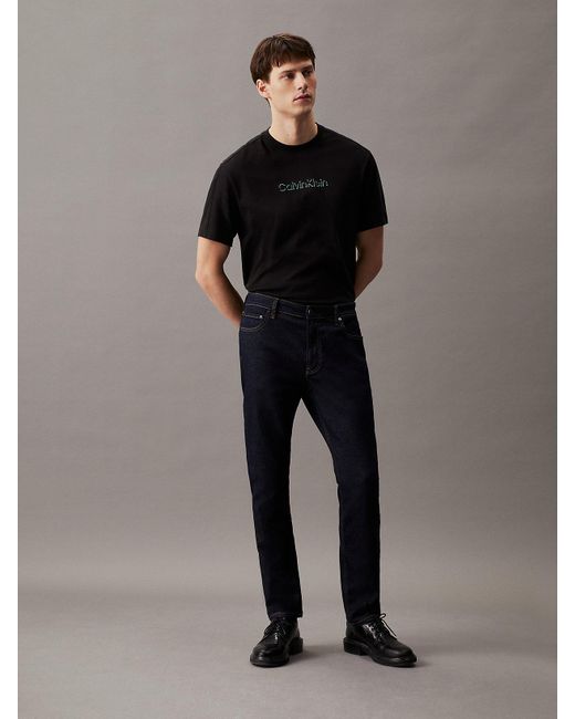 T-shirt avec logo Calvin Klein pour homme en coloris Black