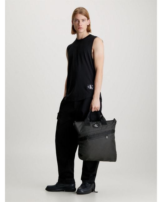 Calvin Klein Black Ripstop Tote Bag for men