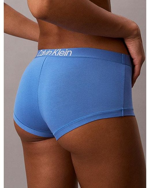 Calvin Klein Blue Boy Shorts Extra Soft Cotton Stretch