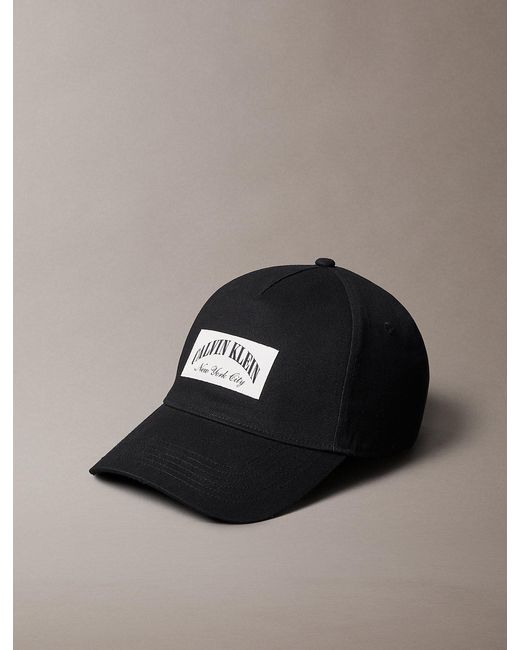 Calvin Klein Brown Heritage Crest Patch Baseball Cap for men
