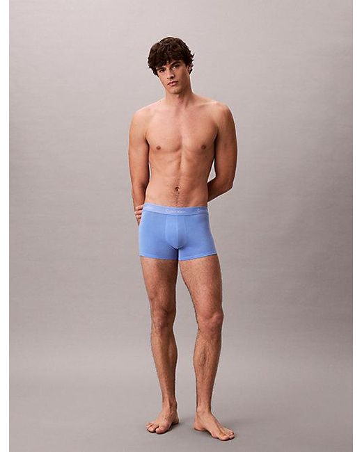 Calvin Klein Blue 3 Pack Trunks for men