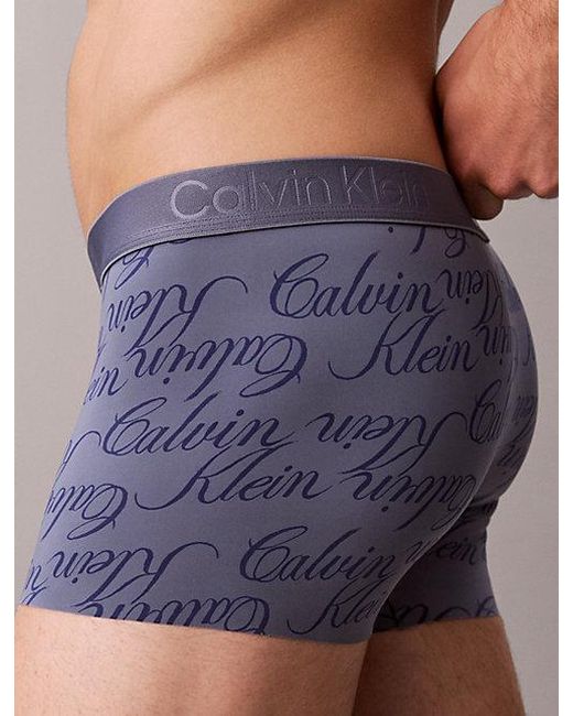 Calvin Klein Blue Low Rise Trunks Ck for men