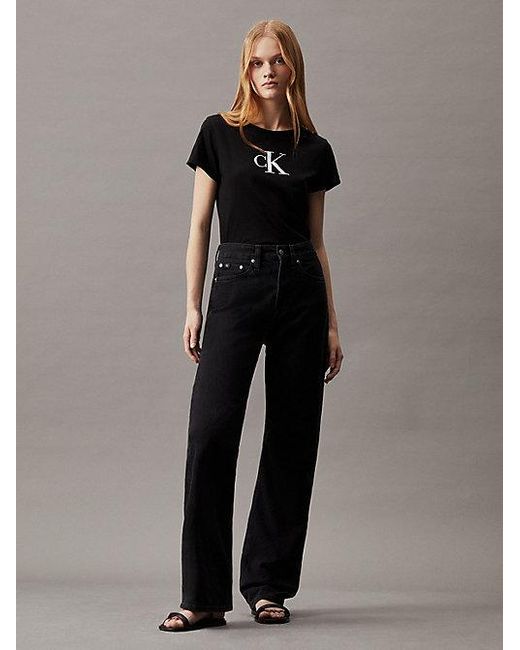 Calvin Klein Blue Jeans Slim Monogram T-Shirt