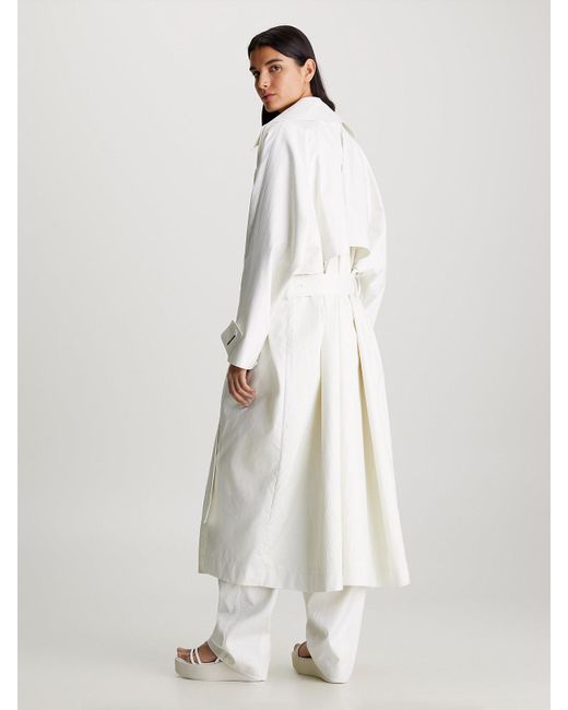 Trench oversize Calvin Klein en coloris White