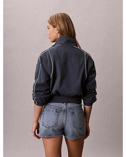 Calvin Klein Blue Jeans Nylon Piping Jacket
