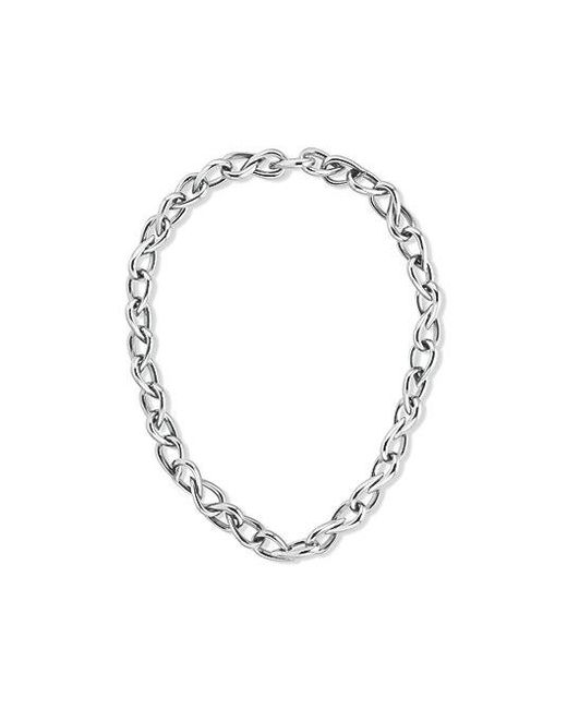 Calvin Klein Metallic Jeans Sculptured Drops Chain Link Necklace