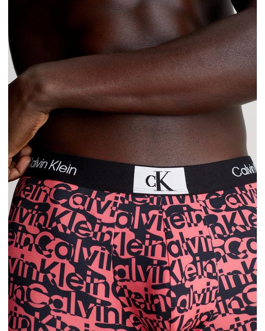 Calvin Klein Red Low Rise Trunks - Ck96 for men