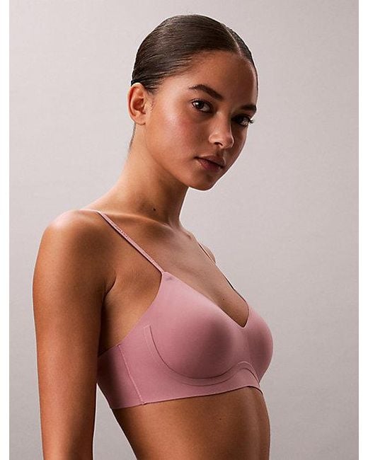 Calvin Klein Pink Lightly Lined Bralette Invisibles