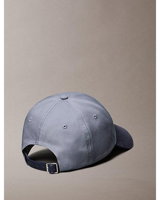 Calvin Klein Gray Mixed Media Colourblock Emblem Logo Cap for men