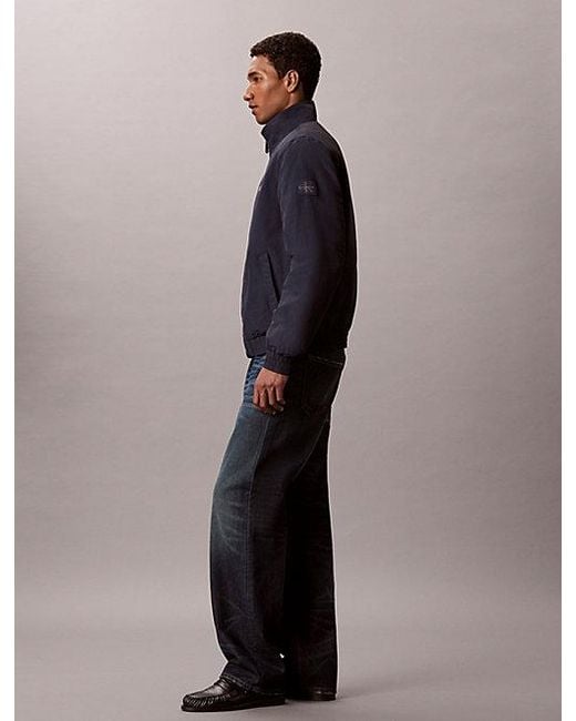 Calvin Klein Blue Jeans Padded Nylon Zip Up Jacket for men