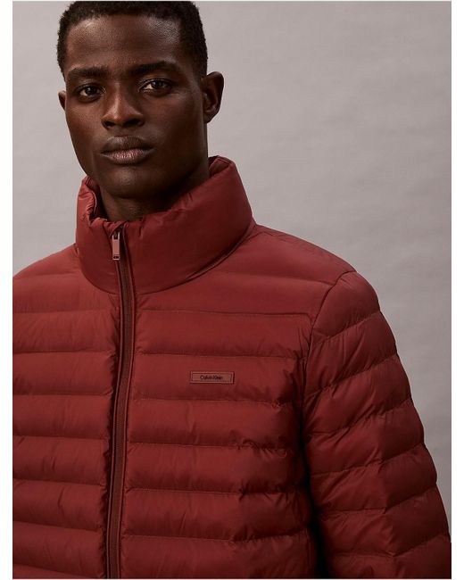 Calvin Klein Red Nylon Puffer Jacket for men