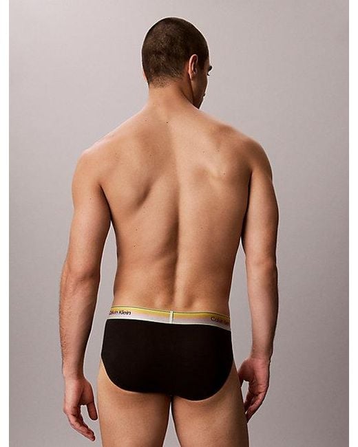 Calvin Klein Brown Hip Briefs Icon Cotton Stretch Pride for men