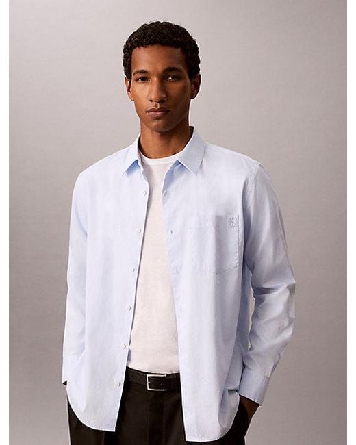 Calvin Klein White Oxford Button Down Shirt for men