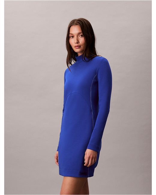 Calvin Klein Blue Calvin Klein Smooth Slim Mini Dress