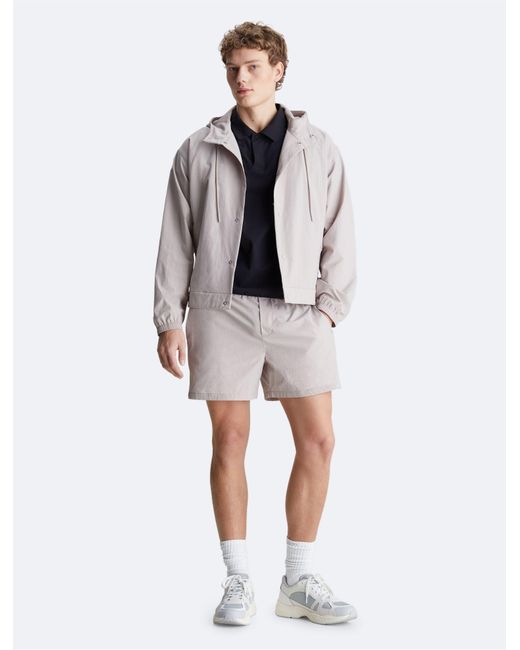 Calvin Klein Gray Ck Sport Future Icon Woven Shorts for men