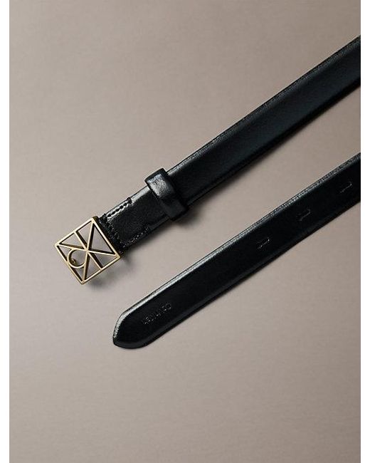 Calvin Klein Multicolor Full Grain Leather Emblem Logo Belt