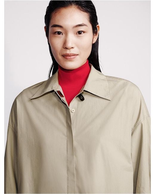 Calvin Klein Natural Poplin Woven Mini Shirt Dress