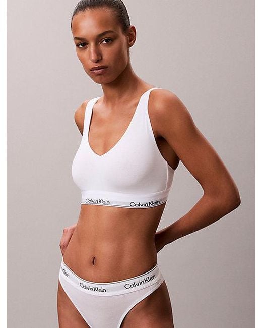 Calvin Klein Bralette Met Volledige Cups in het White