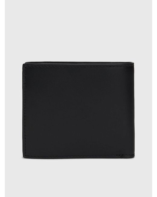 Calvin Klein Black Leather Rfid Billfold Wallet for men