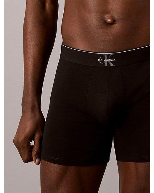 Calvin Klein Black Boxer Briefs Graphic Monogram Cotton Stretch for men