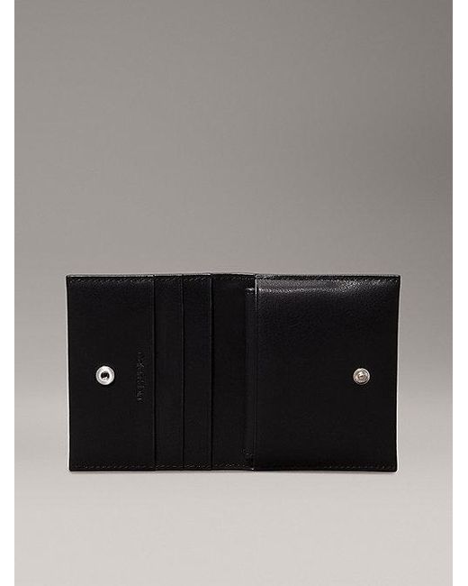 Calvin Klein Black Schmales Rfid-Portemonnaie Aus Leder