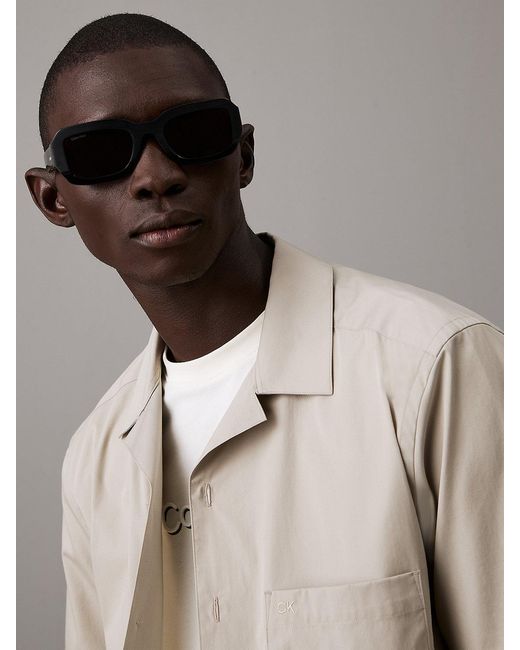 Calvin Klein Black Modified Rectangle Sunglasses Ck24511S