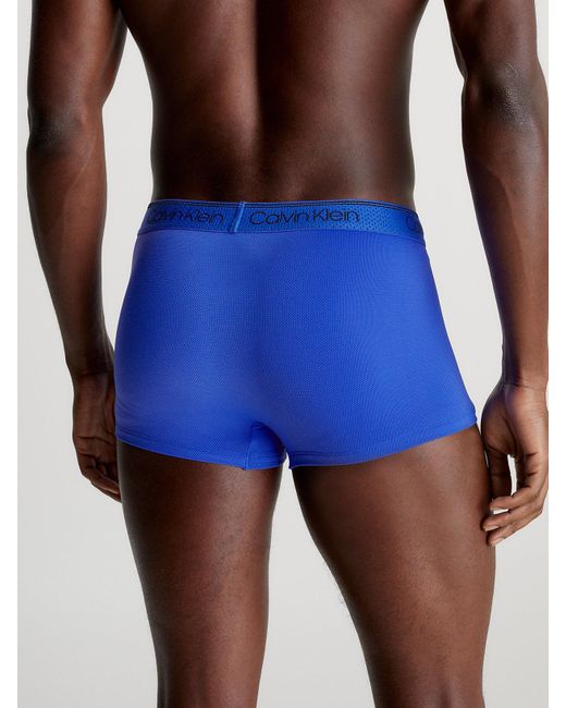 Calvin Klein Blue Low Rise Trunks - Micro Stretch Cooling for men
