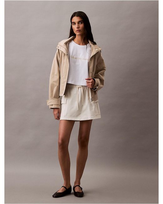 Calvin Klein Brown Archive Terry Cargo Skirt