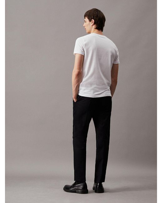 Calvin Klein Gray Slim V-neck T-shirt for men