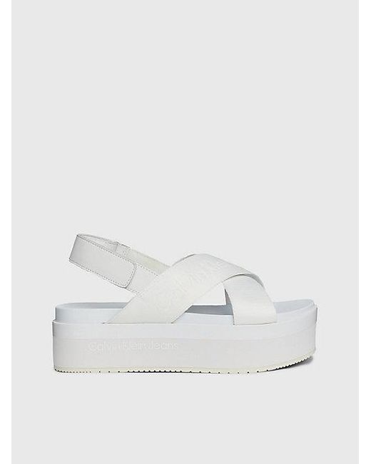 Sandalias con plataforma Calvin Klein de color White