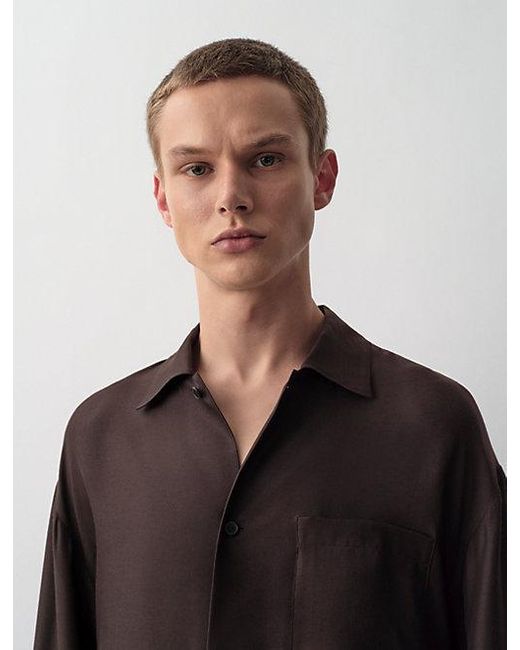 Calvin Klein Brown Atlas Button-Up Shirt for men