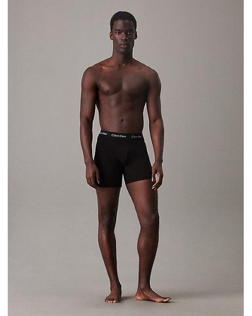 Calvin Klein Black 3 Pack Boxer Briefs - Cotton Stretch for men