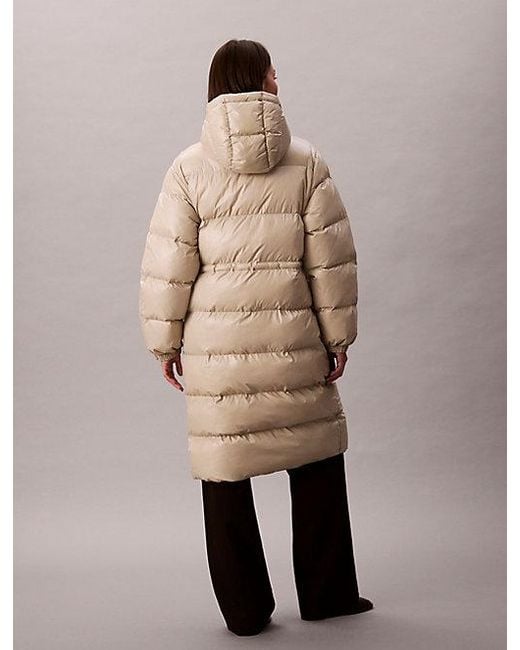 Calvin Klein Multicolor Jeans High Shine Hooded Puffer Coat
