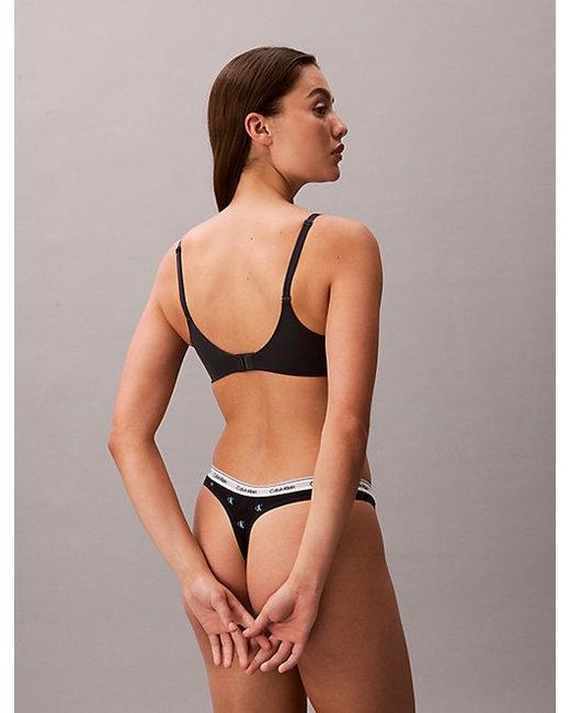 Calvin Klein Brown Thong Icon Logo