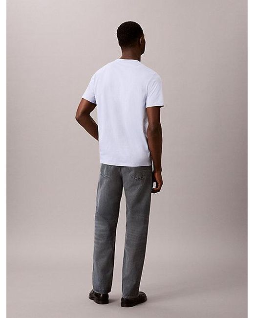 Calvin Klein Multicolor Jeans Monogram Logo T-Shirt for men