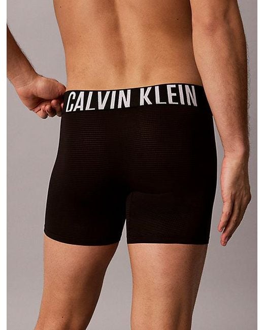 Calvin Klein Black 3 Pack Boxer Briefs Intense Power Air for men