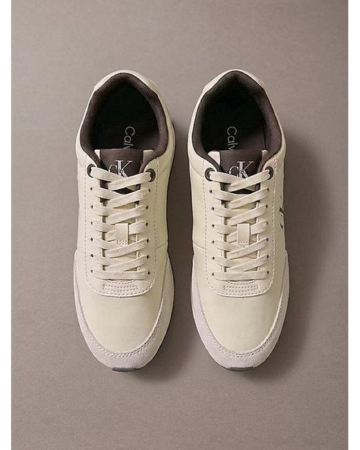 Calvin Klein Multicolor Leather Signature Logo Runner Trainers