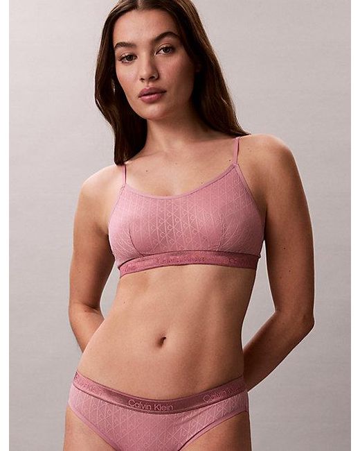 Calvin Klein Pink Bralette Icon Cotton Modal